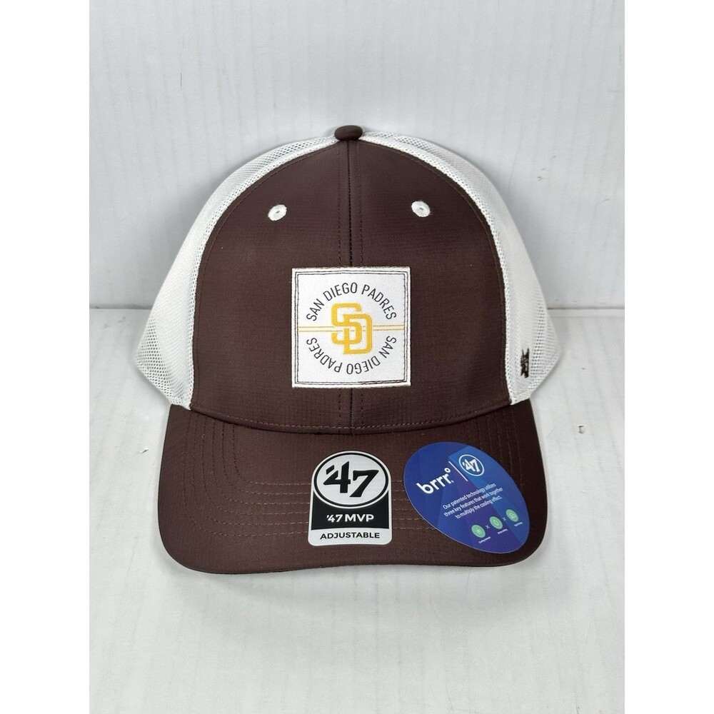 San Diego Padres 47 Brand MVP Brown White Trucker Hat Cap Adjustable MLB NWT